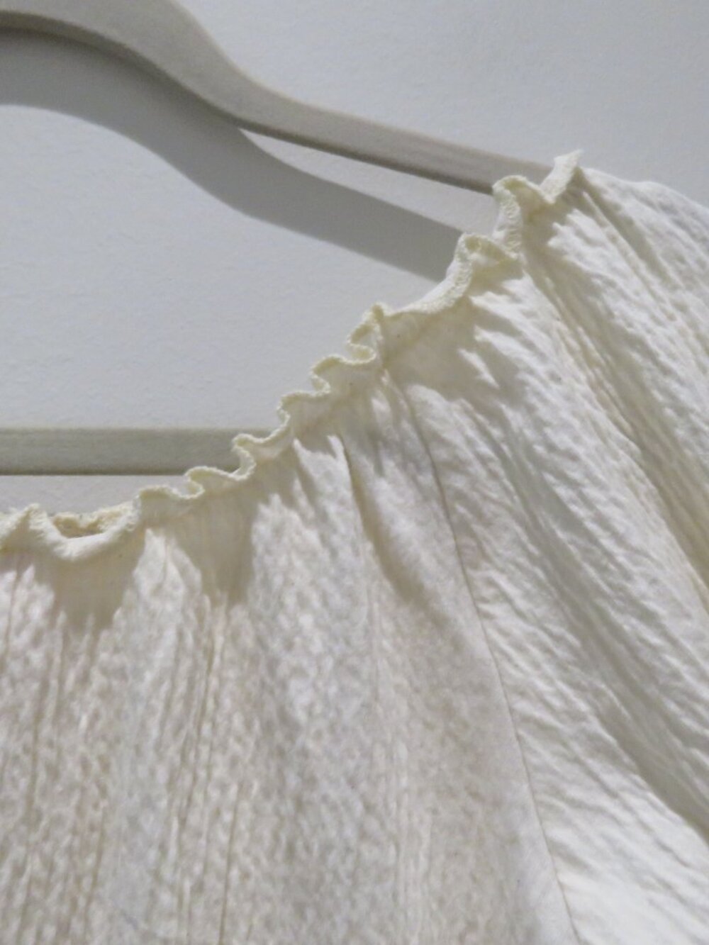 VINTAGE XHILIRATION Milkmaid Cottagecore Top Cream XL Coquette Boho Renaissance - Picture 10 of 11